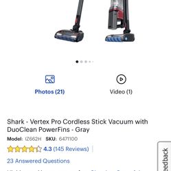 Shark Vertex Pro Cordless Vacuum