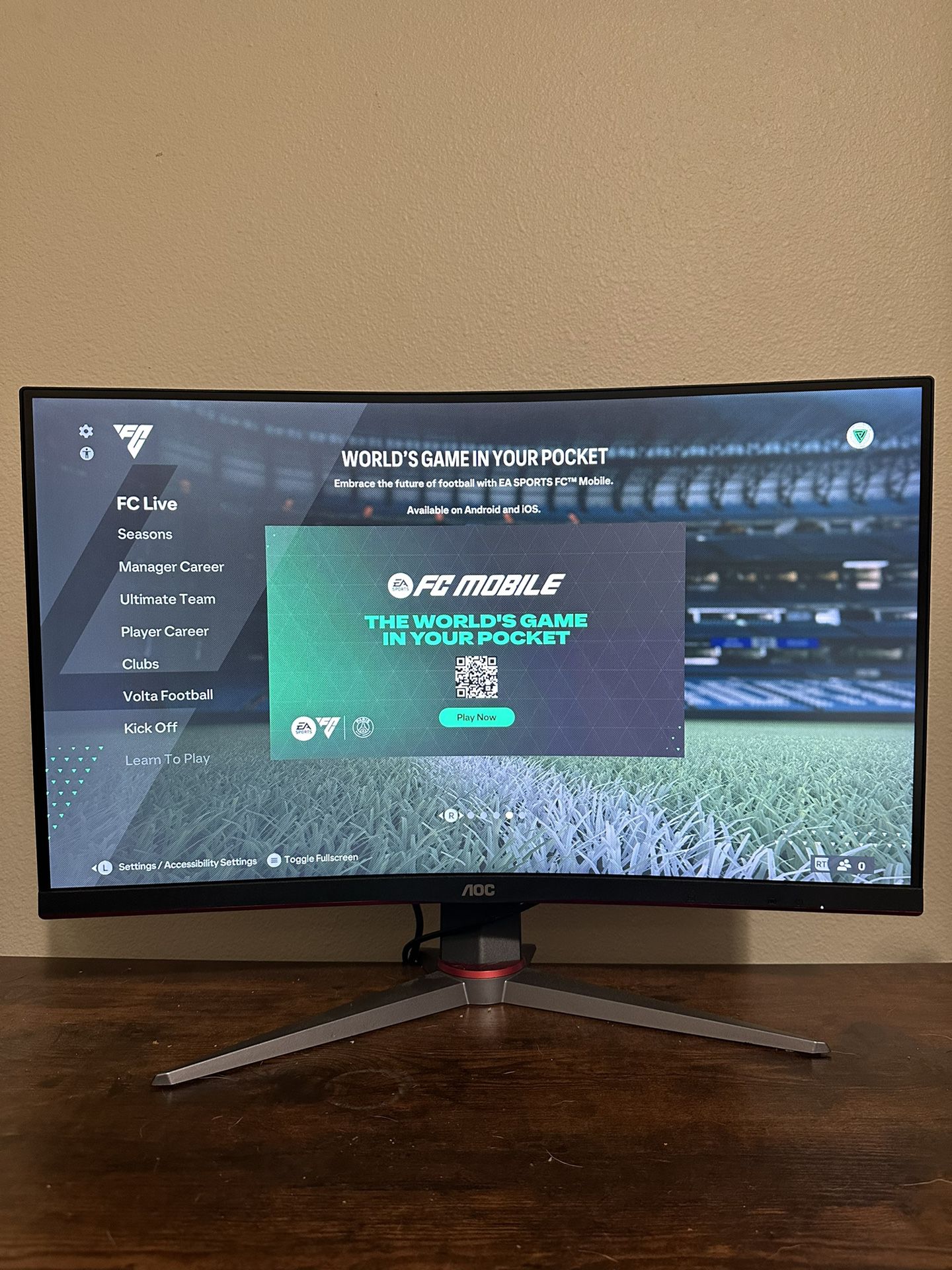 Curved Gaming Monitor 27” AOC