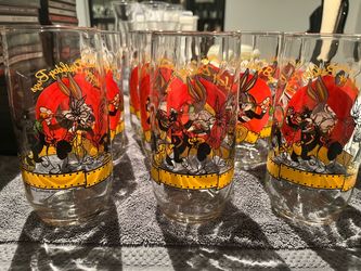 Looney Tunes Bugs Bunny 50th Anniversary Glasses Set Of 11