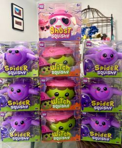 Halloween squishy squishies witch spider ghost $15