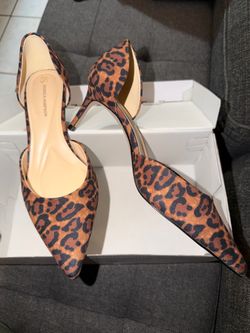 Jessica Simpson Quinnlyn Womens Leopard Print Stiletto Heel Pumps size 8.5M