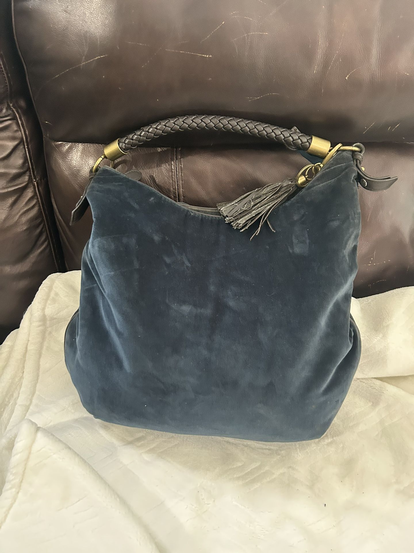 Blue Suede Purse