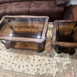 Coffee Table With Side Table
