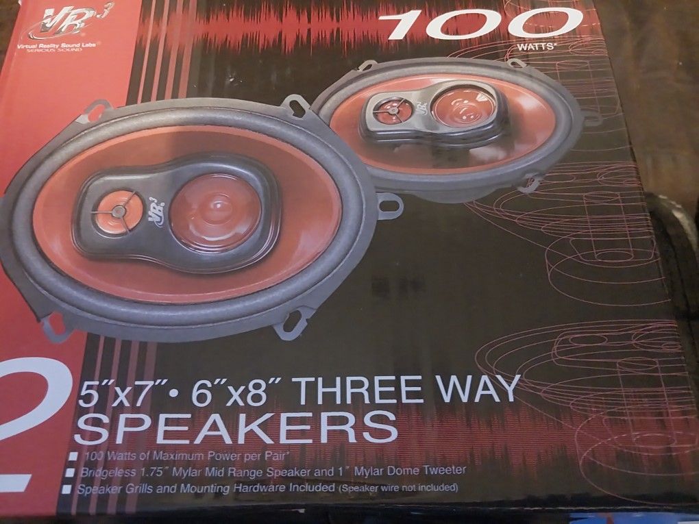 New Pair Of 5"x7"(6"x8") Speakers