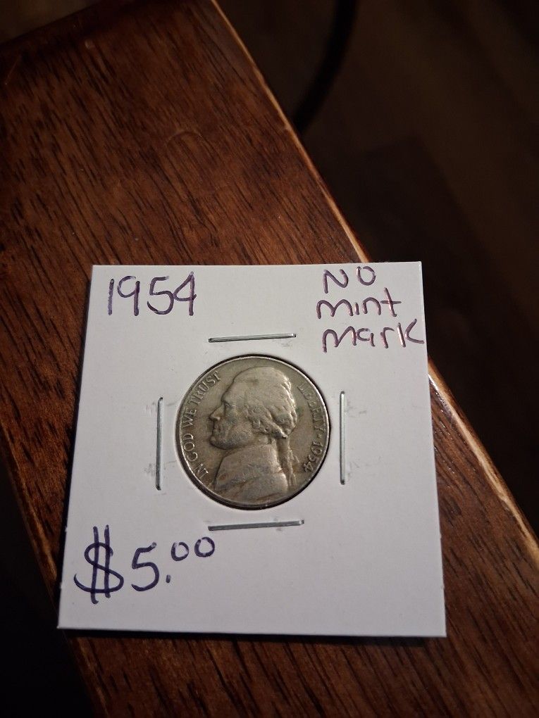 1954 NICKLE NO MINT MARK $5 FIRM 