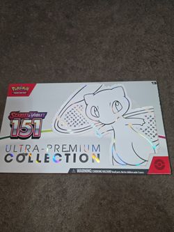 Pokemon 151 UPC OPEN BOX and various pokemon sleeves, coins, damage counters etc.