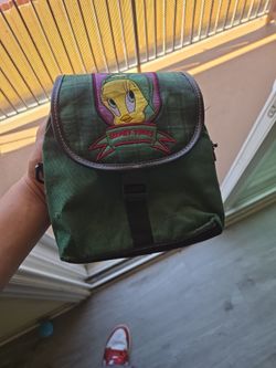 Vintage tweedy bird looney tunes small bag 6 flags
