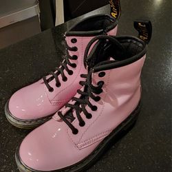 Dr Martens, Pink, Kids Sz 12, 1460 Boot, Zipper