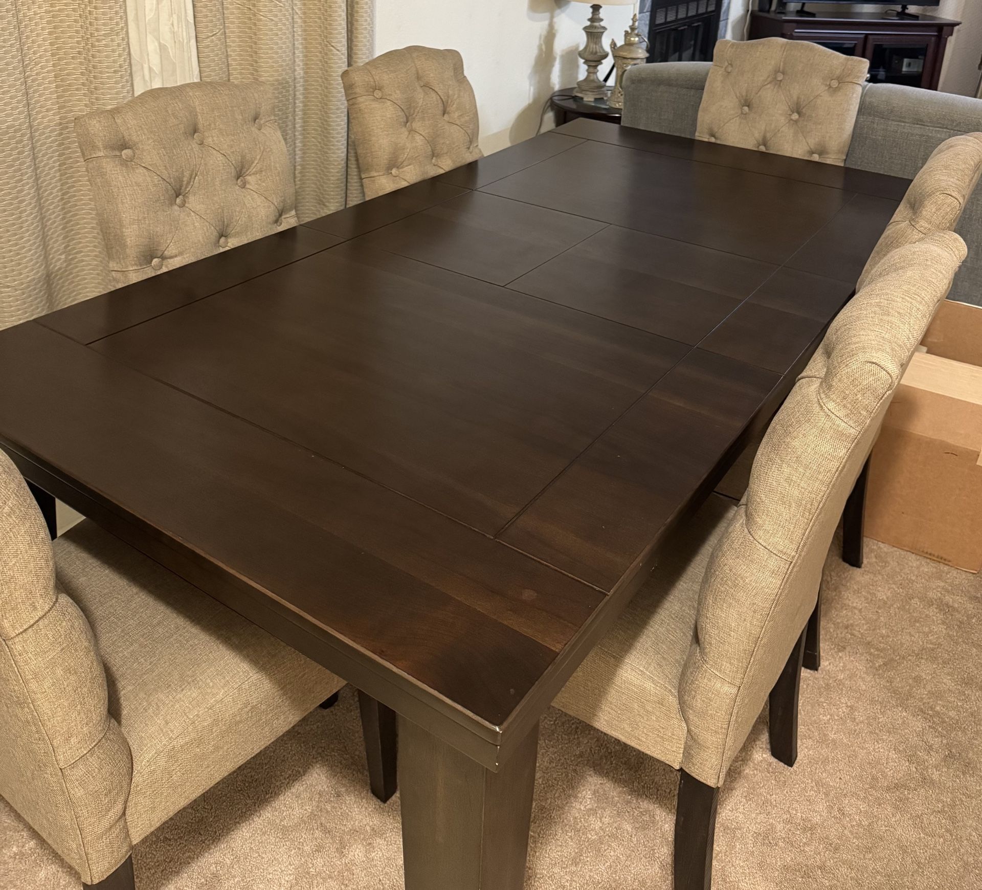 Beautiful Dining Table With Six Chairs