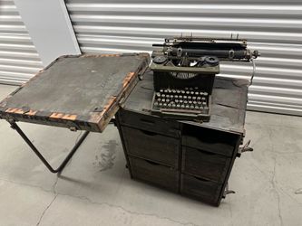 Antique Type writer and field desk military