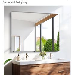 Beveled Bathroom Mirror 36x48 Inch