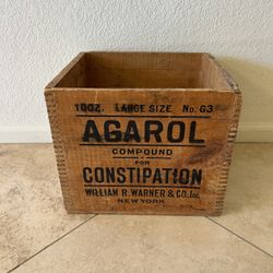 Vintage Agarol Wood Crate (early 1900’s)