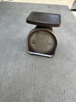 Pelouze 1975 Model Y-25 Scale Postal Rates Kitchen Brown