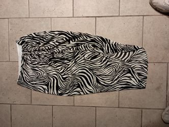 Vine Tree Cute Long Zebra Print Skirt