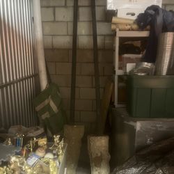 2 Steel clothes Line Posts