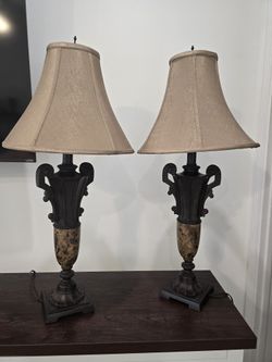 Table lamps for bedroom set.