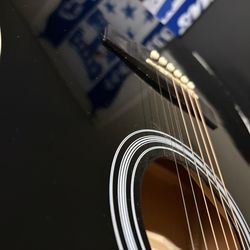 41 inch Beginner Friendly Acoustic Guitar - Black