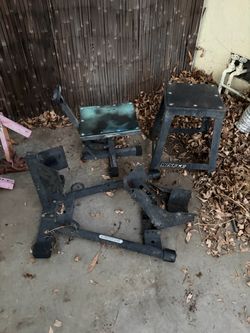 Trackside wheel chock, mx lift stand, and wiseco dirt bike stand bundle