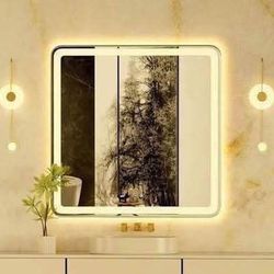 SALE $50 New in Box 36x36 Inch Frameless LED Bathroom Mirror Anti Fog