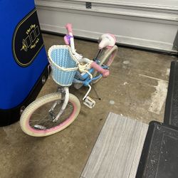 Used 16" Kids Bicycle Girls Bike with  Kickstand Pink 