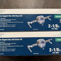NEW Commercial Electric Ceiling Fan/Light Fixture Box And Brace Kit