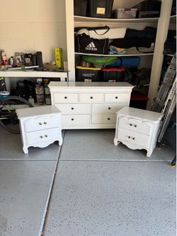 White Dresser & Nightstands
