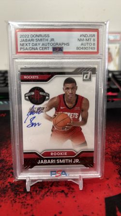 2022 Donruss Jabari Smith Jr Next Day Auto PSA DNA PSA 8