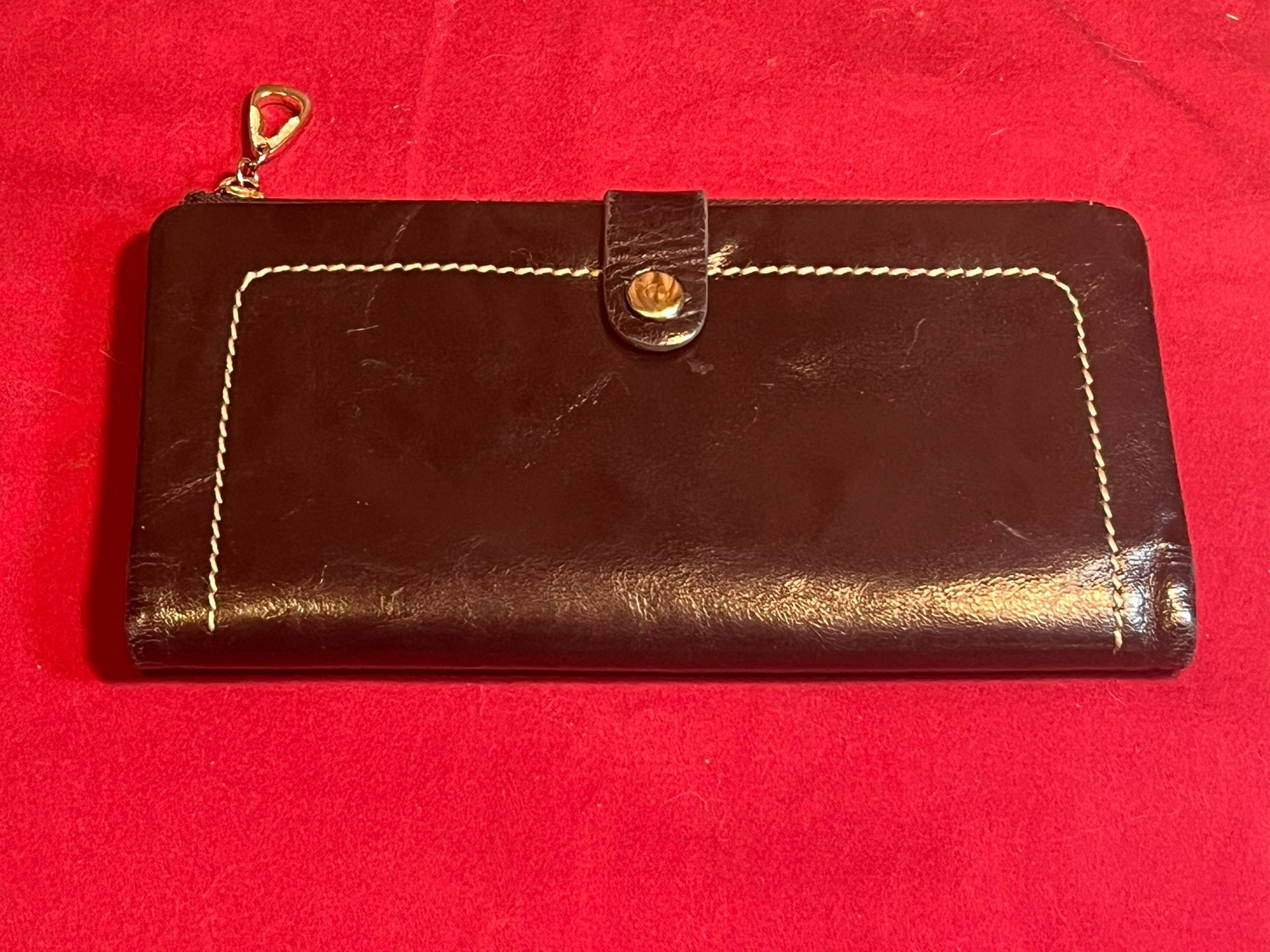 Black Soft Leather Long Clutch Bifold Wallet