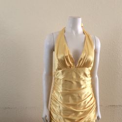 Women’s Prom Gold Dress