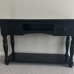 Console Table and Round Mirror 
