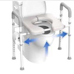 NEW Raised Toilet Seat w/ Handles
