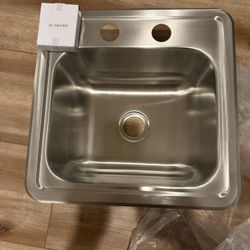 Brand New Steel Bar Sink 15” By 15”