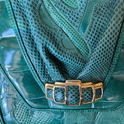 DRAMATIC PRICE DROP: VINTAGE NEVER USED EXOTIC SKINS/TEXTURED EMBOSSED LEATHER/LEATHER-LINED SHARIF LTD. BAG