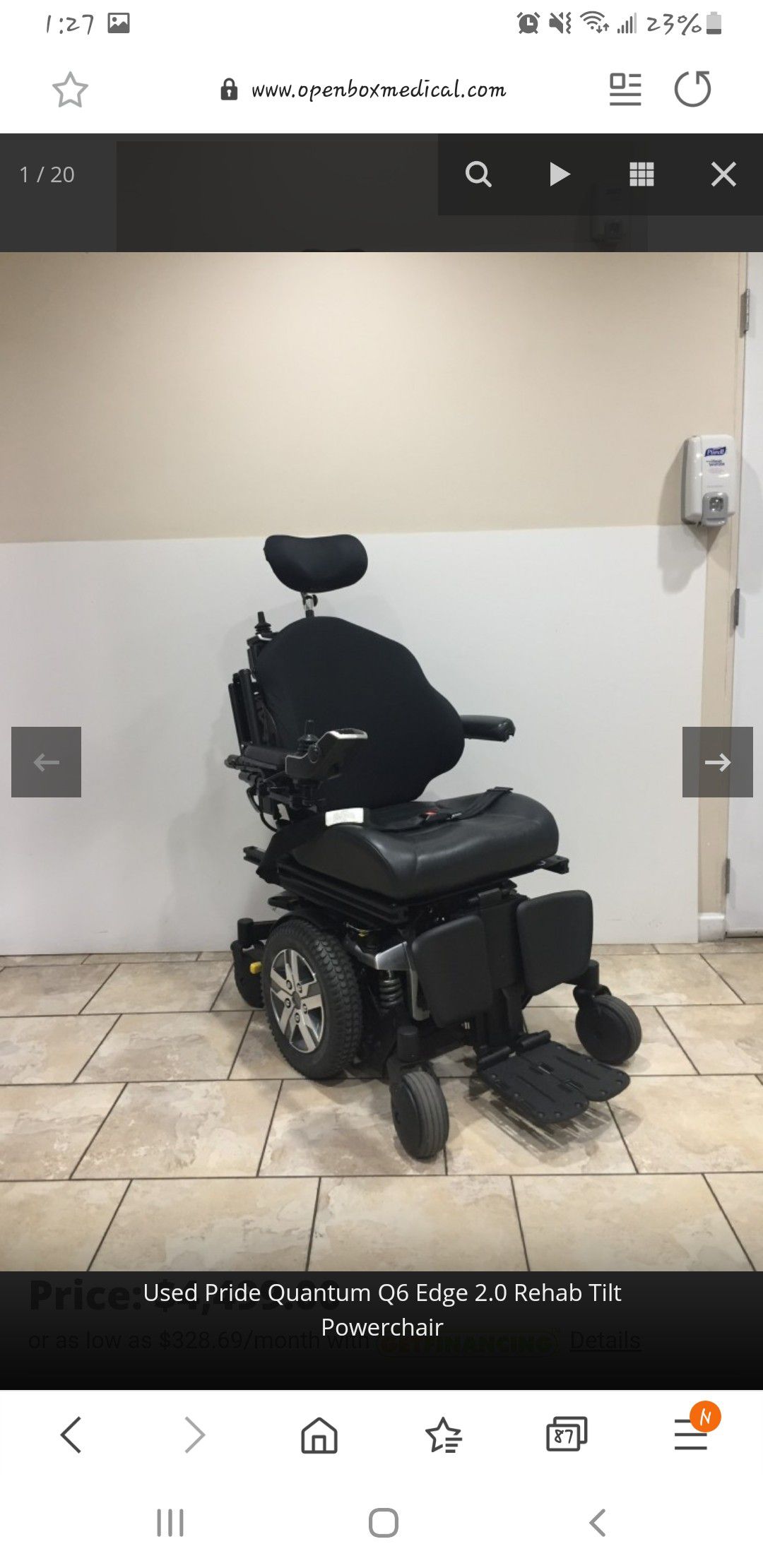 Quantum Q6 edge 2.0 electric wheelchair
