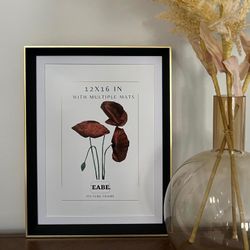 12x16 Picture Frame - Gold & Black D23