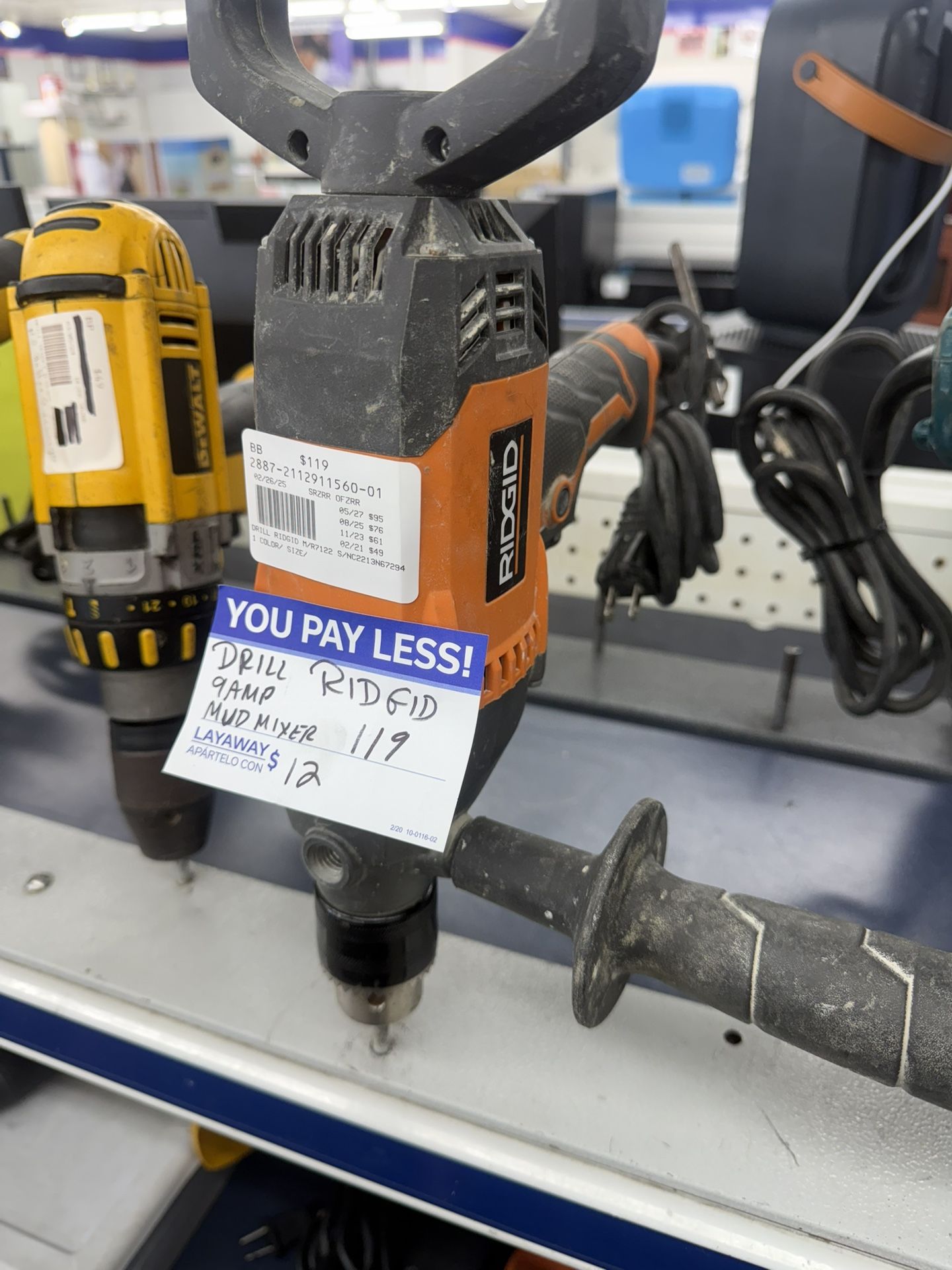 Ridgid Mud Mixer Drill