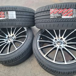 19"new Wheels & New Tires For HONDA ACCORD/Toyota CAMRY 2016-2024 