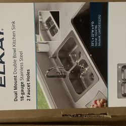 Elkay stainless steel sink, drop in, Undermount