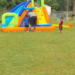 Kids Inflatable Slide With Pool