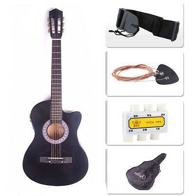 Acoustic electric guitar. NEW! With bag and tuner!