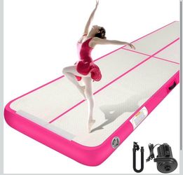19ftx3.3ftX4inch Gymnastics Inflatable Air Tumble Track Mat 4" Thick Tumbling Mat with Pump for Home