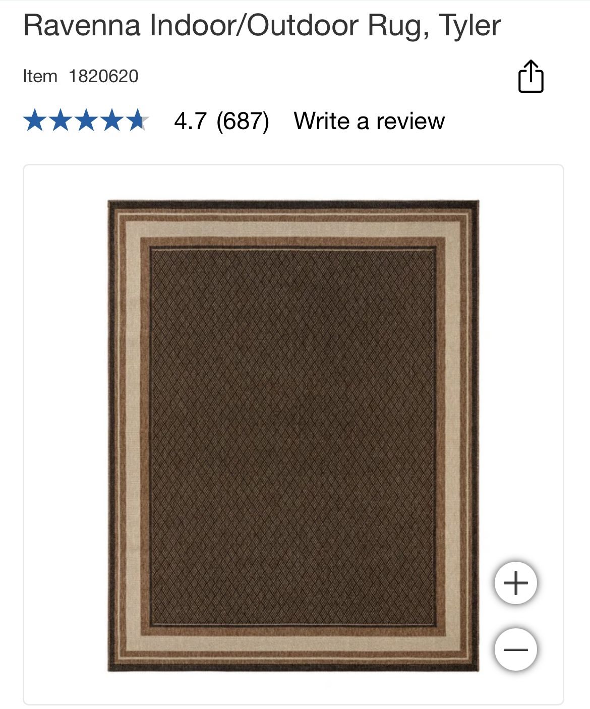 Cover your outdoor patio or balcony or area with Ravenna Indoor/Outdoor Rug, Tyler, rug from Egypt.