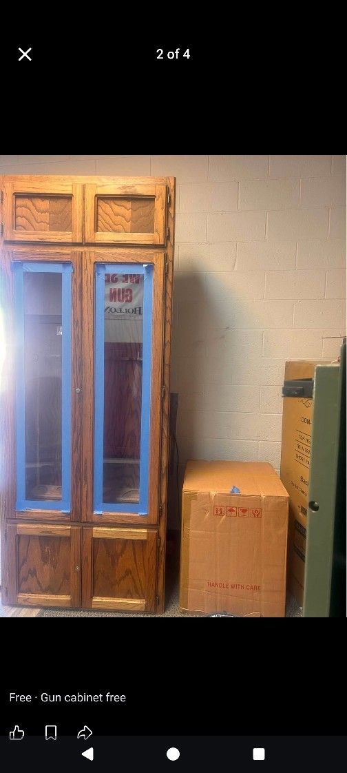 Antique Gun Case Cabinet Fits Multiple Rifles