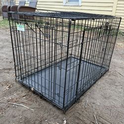 Top Paws 36” Folding Dog Cage with Double Doors