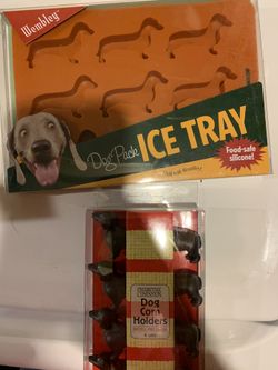 Wiener dog corn holders and ice tray
