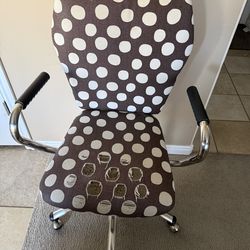 Pottery Barn polka dot desk chair