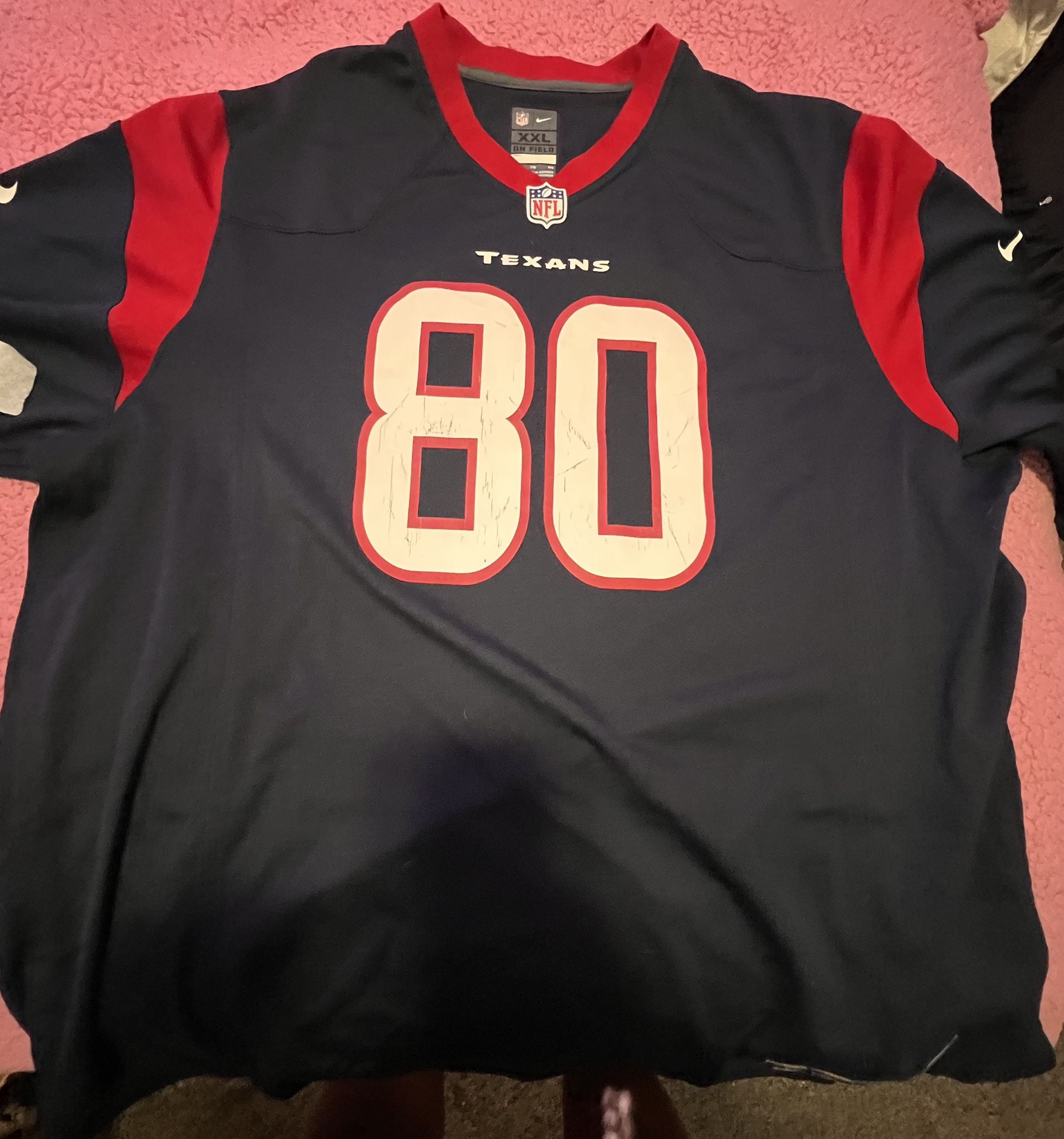 Men’s Black And Red Nike Houston Texans Jersey