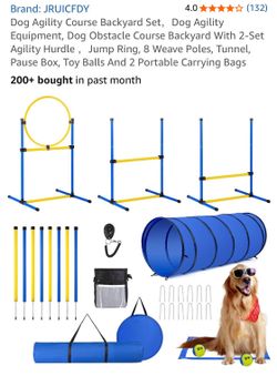 JRUICFDY 10 pc dog agility kit