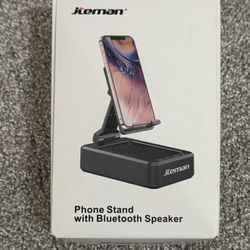 Jteman L9 Black Wireless Cell Phone Stand With Bluetooth Speaker