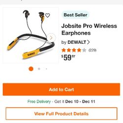 DeWalt Wireless Ear Buds